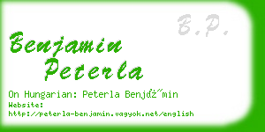 benjamin peterla business card